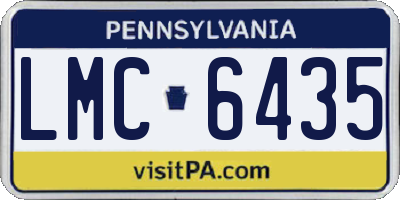 PA license plate LMC6435