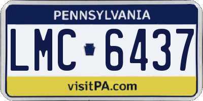 PA license plate LMC6437