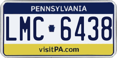 PA license plate LMC6438