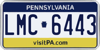 PA license plate LMC6443