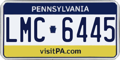 PA license plate LMC6445