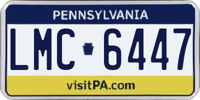 PA license plate LMC6447