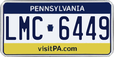 PA license plate LMC6449
