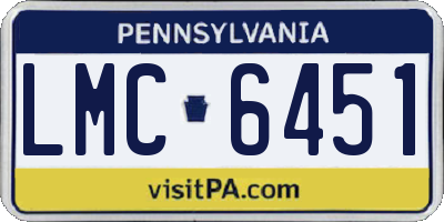 PA license plate LMC6451