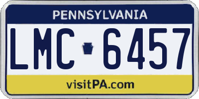 PA license plate LMC6457