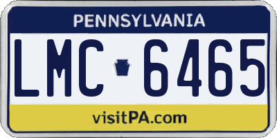PA license plate LMC6465