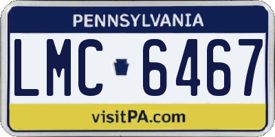 PA license plate LMC6467