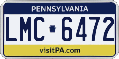 PA license plate LMC6472