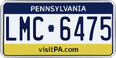 PA license plate LMC6475