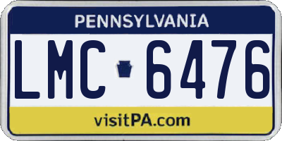 PA license plate LMC6476