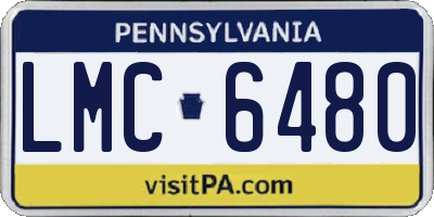 PA license plate LMC6480