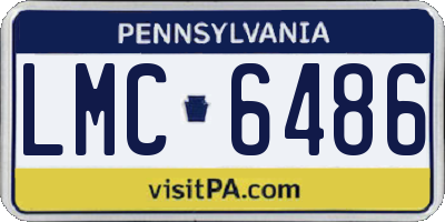 PA license plate LMC6486