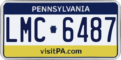 PA license plate LMC6487