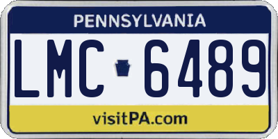PA license plate LMC6489