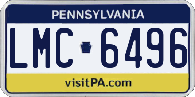 PA license plate LMC6496