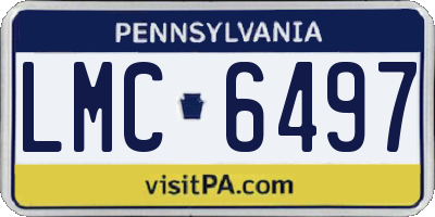 PA license plate LMC6497