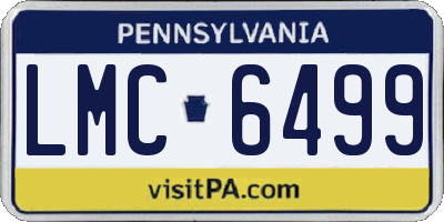 PA license plate LMC6499