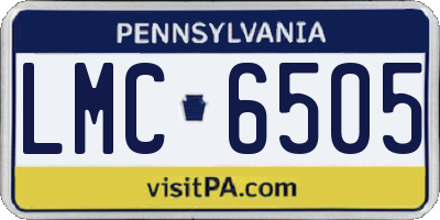 PA license plate LMC6505