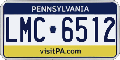 PA license plate LMC6512