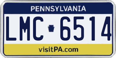 PA license plate LMC6514