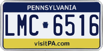 PA license plate LMC6516