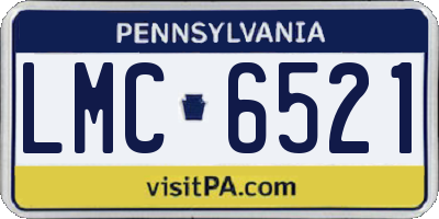 PA license plate LMC6521