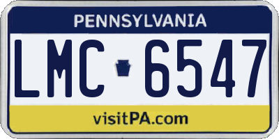 PA license plate LMC6547
