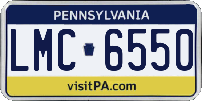 PA license plate LMC6550