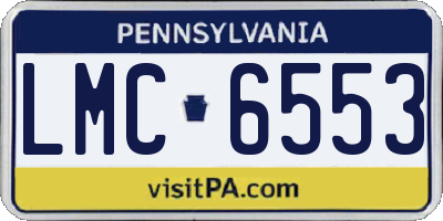 PA license plate LMC6553