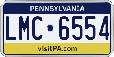 PA license plate LMC6554