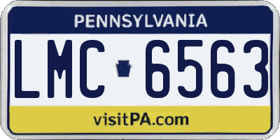 PA license plate LMC6563