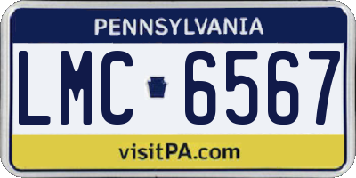PA license plate LMC6567