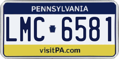 PA license plate LMC6581