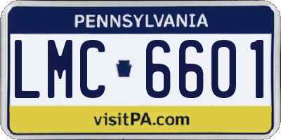 PA license plate LMC6601