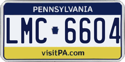PA license plate LMC6604
