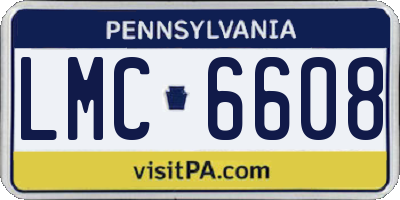 PA license plate LMC6608
