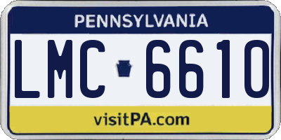 PA license plate LMC6610