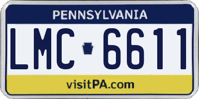PA license plate LMC6611