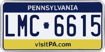 PA license plate LMC6615
