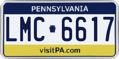 PA license plate LMC6617