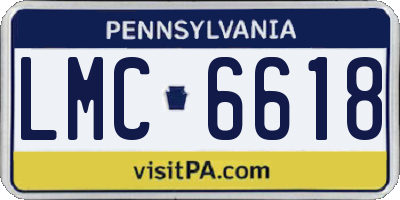 PA license plate LMC6618