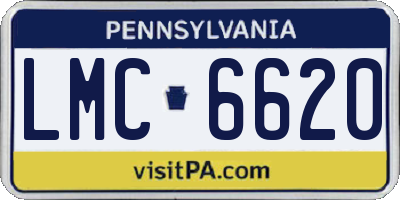 PA license plate LMC6620
