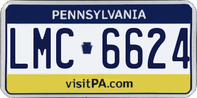 PA license plate LMC6624