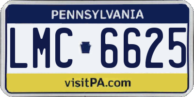 PA license plate LMC6625