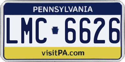 PA license plate LMC6626