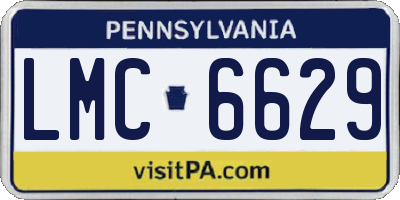 PA license plate LMC6629