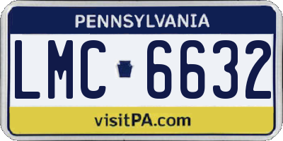PA license plate LMC6632
