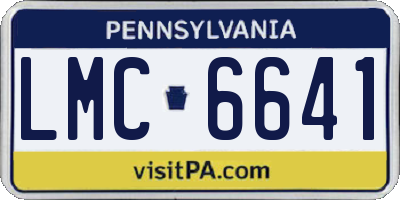 PA license plate LMC6641