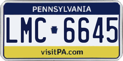 PA license plate LMC6645
