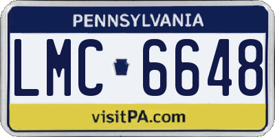 PA license plate LMC6648